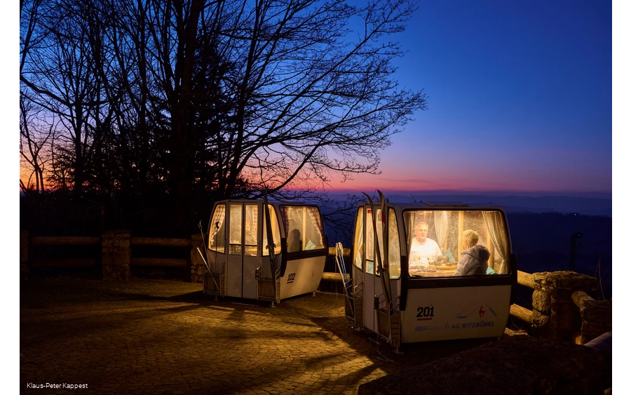 Gondel Hohe Bracht Abendlicht