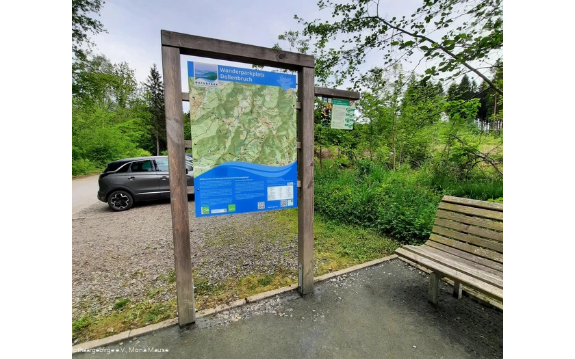 Tafel am Wanderparkplatz Dollenbruch