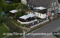 Landgaststätte zum Rothaarsteig Luftbild vom Biergarten