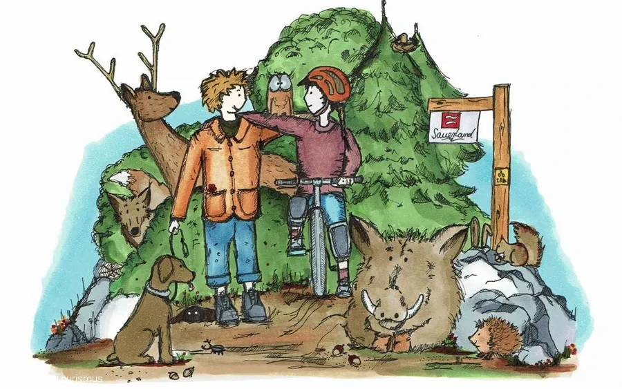 Zeichnung Verhalten im Wald Grafik Verhaltensregeln im Wald