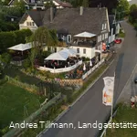Landgaststätte zum Rothaarsteig Luftbild vom Biergarten